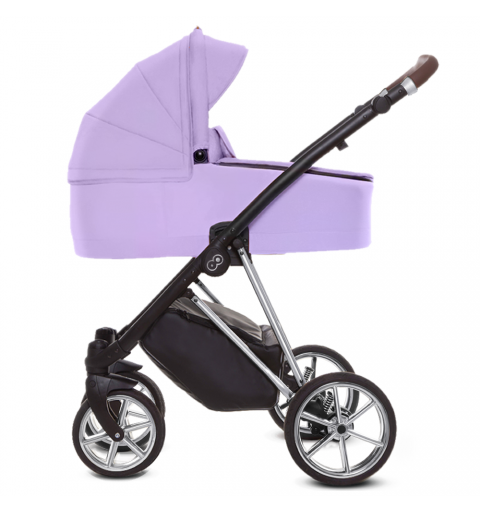 Babyactive Musse - wózek wielofunkcyjny, zestaw 2w1 z opcją 3w1 i 4w1 | Ultra Lilac - Silver